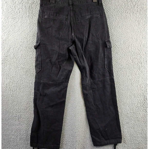 Rag & Bone Fit 4 Denim Cargo Pants Men's 29 Black Pockets Button Zip Closure - Picture 14 of 15